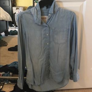 Long sleeve denim zip up!